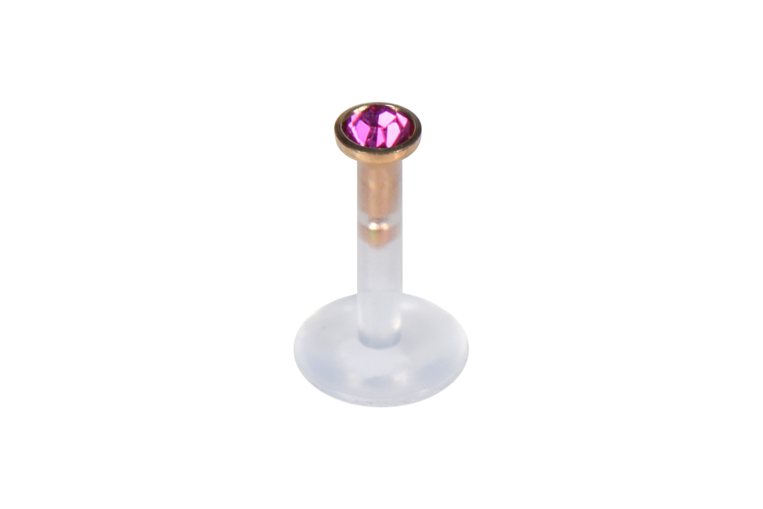 PMFK Labret Piercing mit Plug-in-System - Chirurgenstahl-Aufsatz mit Kristall ++SALE++